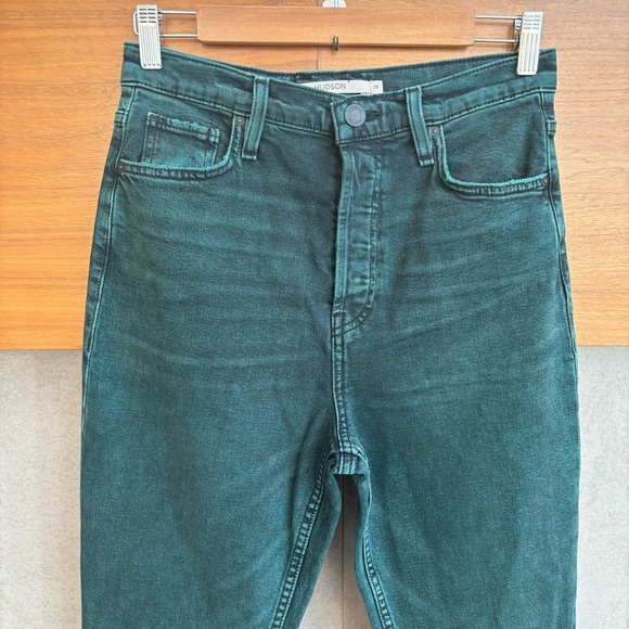 Hudson Faye Overdye Scarab High-Rise Bootcut Jeans, Size 28 - Picture 11 of 16